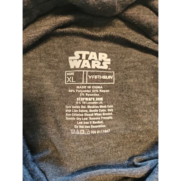 Fifth Sun Star Wars Retro Gray Cowl Neck Long Sleeve Top Women's Size XL - Picture 5 of 5